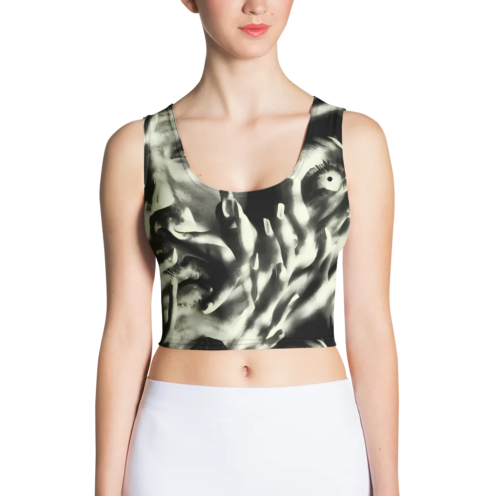Shadowed Mystique on Crop Top — Front