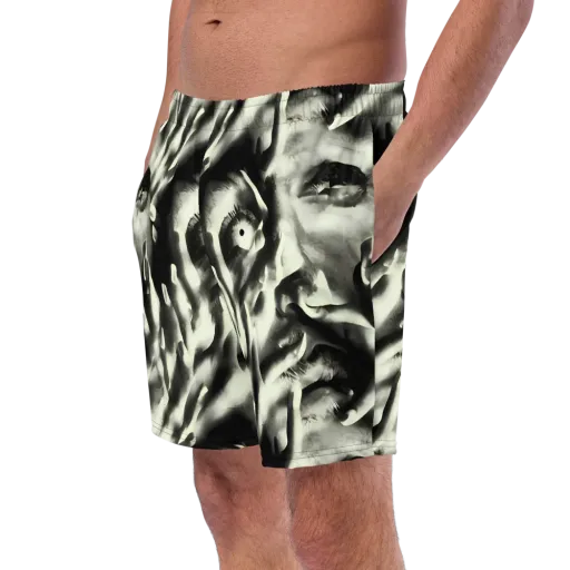 Shadowed Mystique on a Swim Trunks