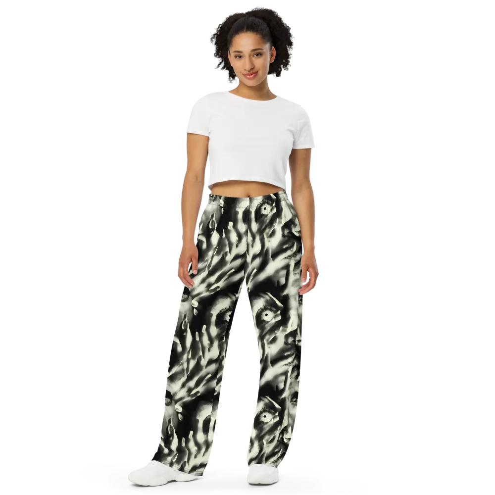Shadowed Mystique on Wide-Leg Pants — Front