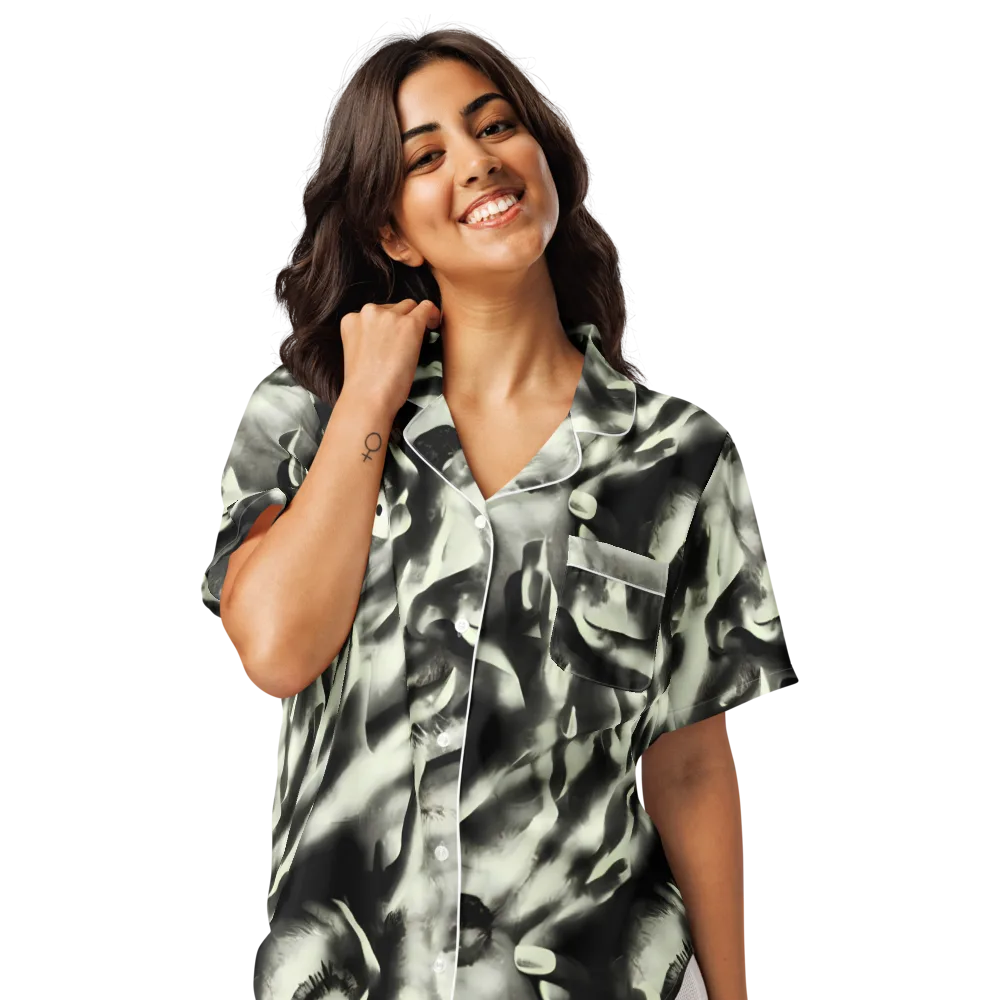 Shadowed Mystique on Women's Short Sleeve Pajama Top — Front