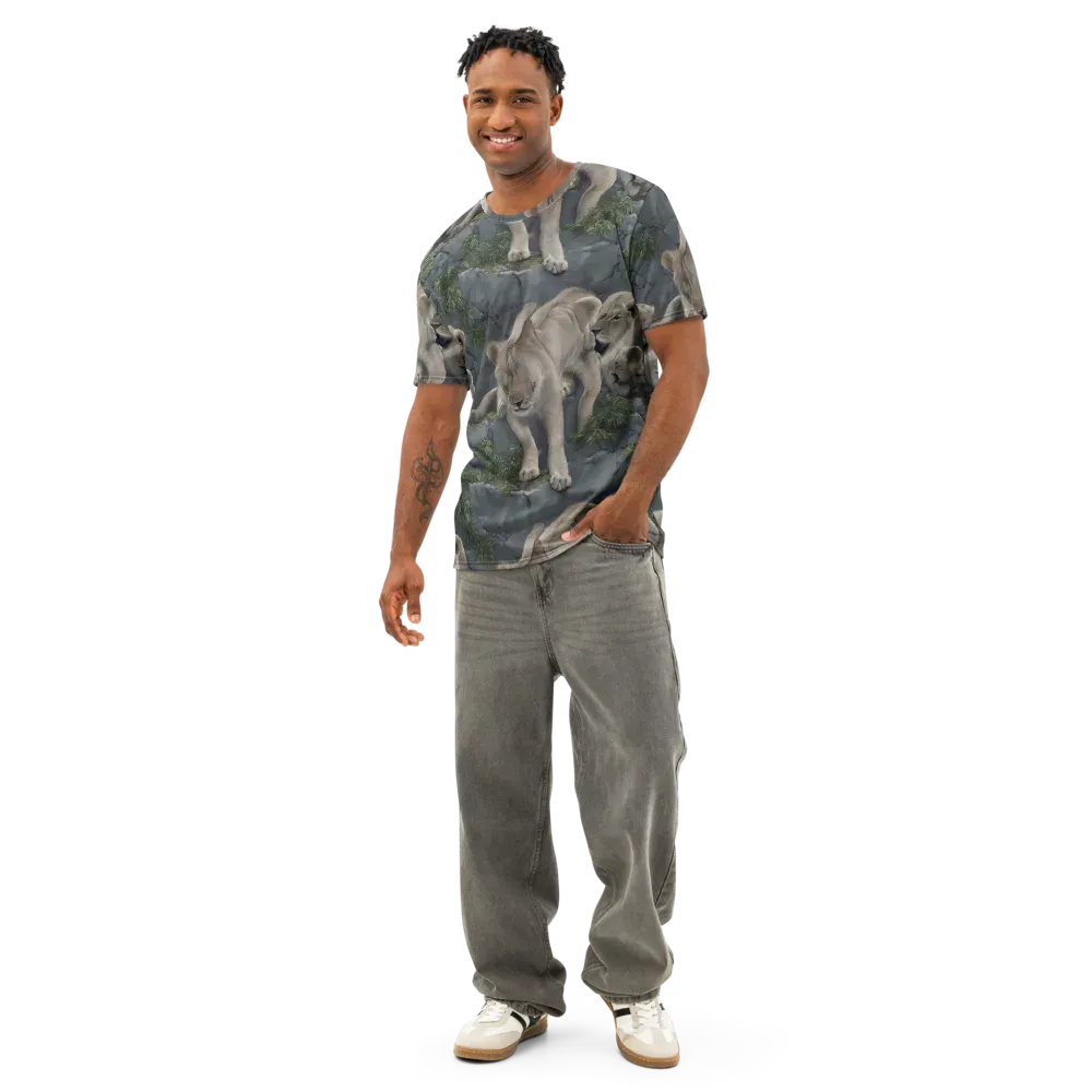Tessellation on Men's Cotton Crew Neck T-Shirt — Front