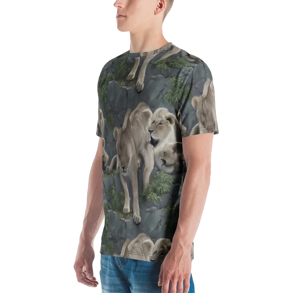 Tessellation on Men's Crew Neck T-Shirt — Left