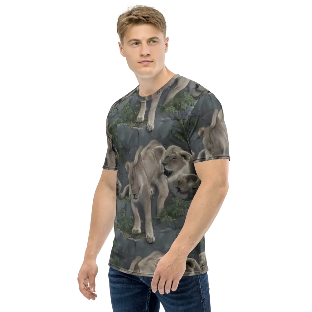 Tessellation on Men's Crew Neck T-Shirt — Left