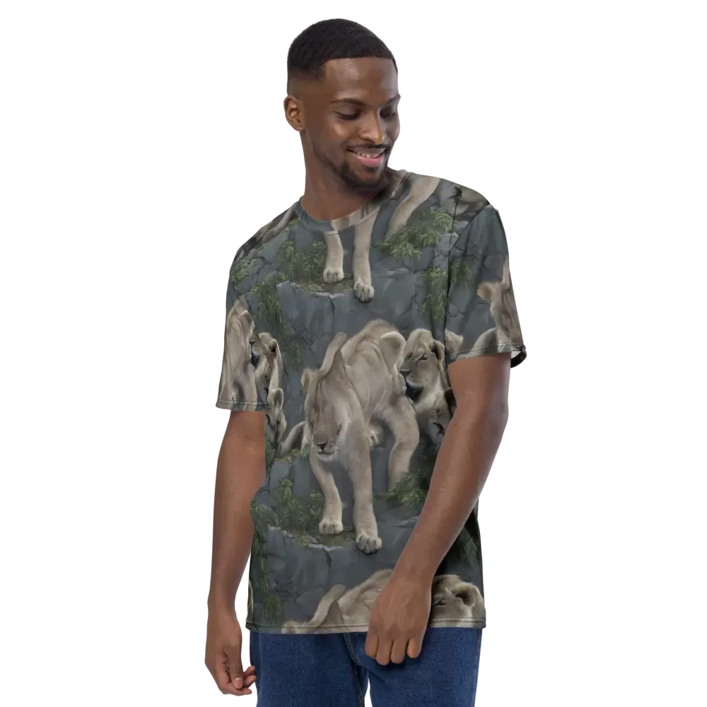 Tessellation on Men's Crew Neck T-Shirt — Left