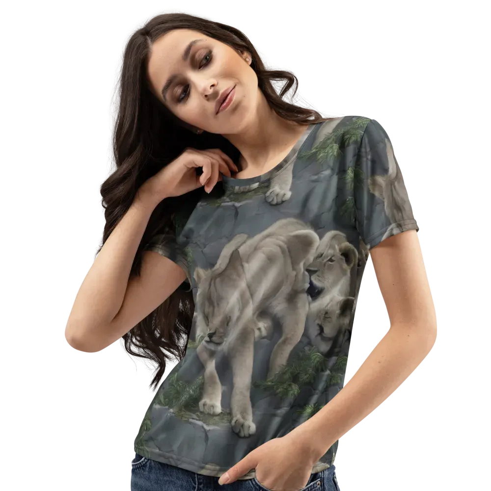 Tessellation on Women's Crew Neck T-Shirt — Left Front