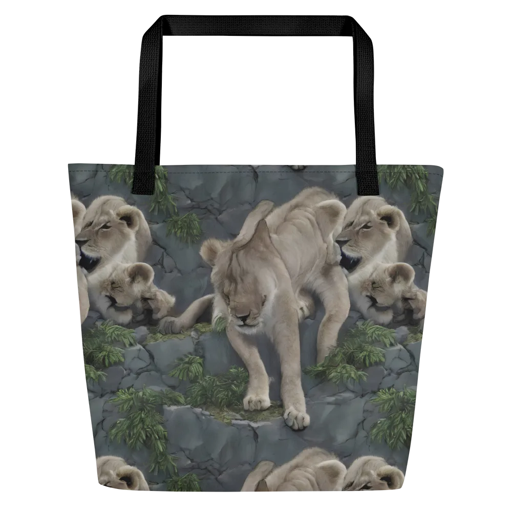 Tessellation on Large Tote Bag W/ Pocket — Front