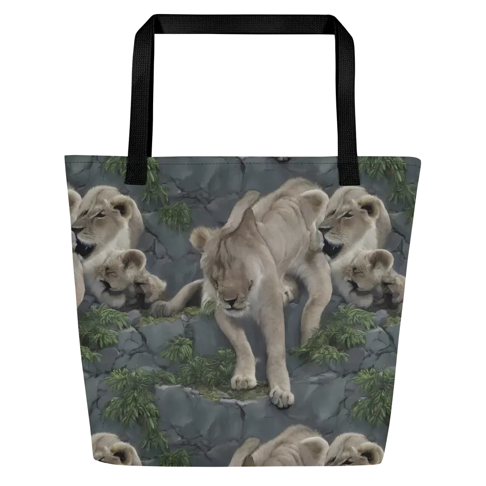Tessellation on Large Tote Bag W/ Pocket — Front
