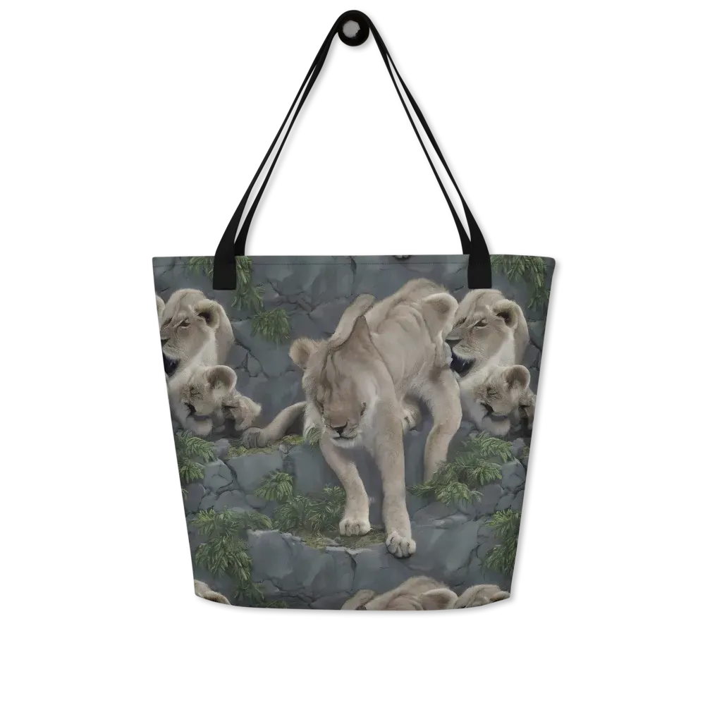 Tessellation on Large Tote Bag W/ Pocket — Front
