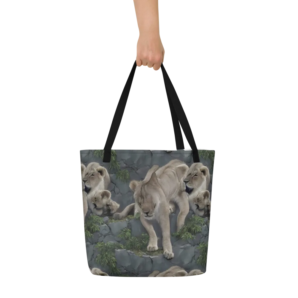 Tessellation on Large Tote Bag W/ Pocket — Front