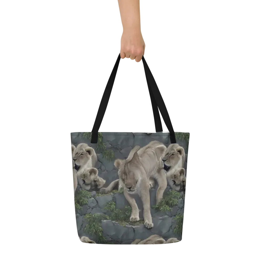 Tessellation on Large Tote Bag W/ Pocket — Front