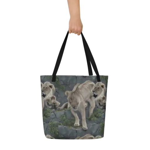 Tessellation on a Large Tote Bag W/ Pocket