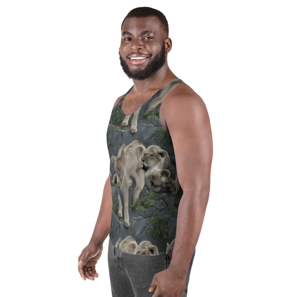 Tessellation on Men's Tank Top — Left Front