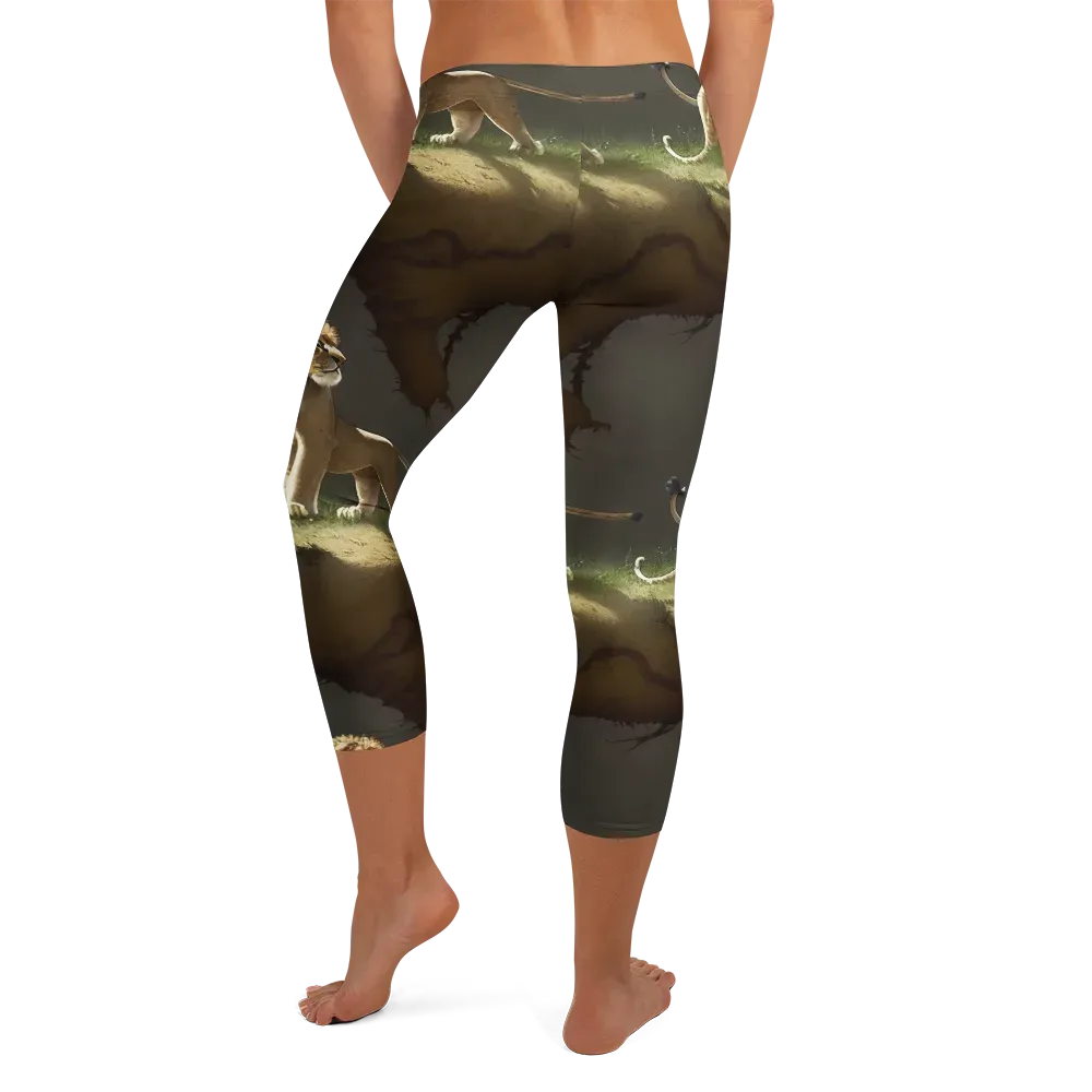 Intricate, Highly Detailed, Cinematic on Capri Leggings — Back