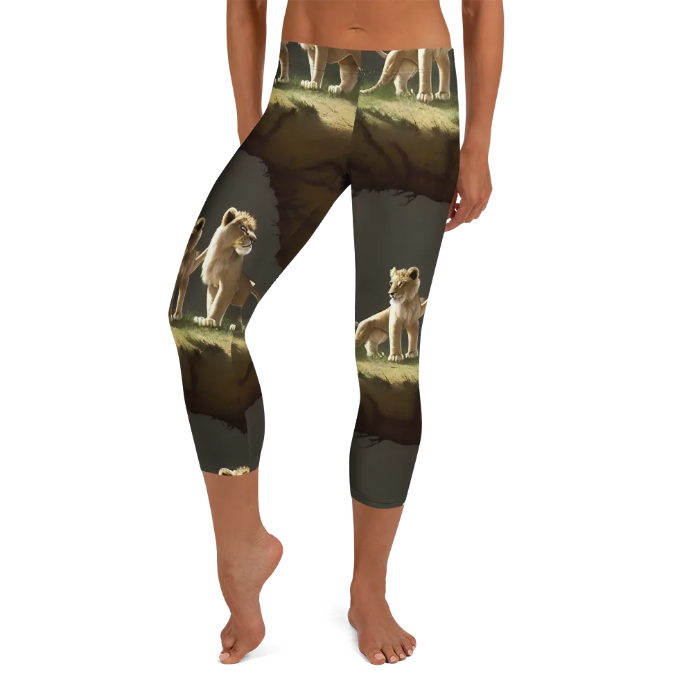 Intricate, Highly Detailed, Cinematic on Capri Leggings — Front