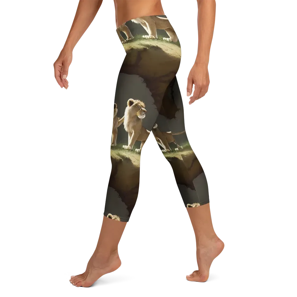 Intricate, Highly Detailed, Cinematic on Capri Leggings — Left