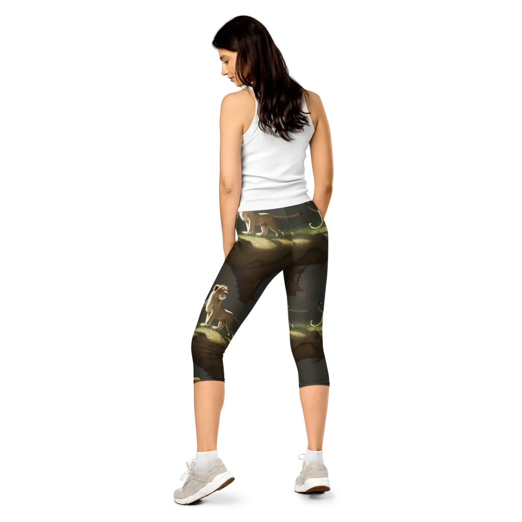 Intricate, Highly Detailed, Cinematic on Capri Leggings — Back