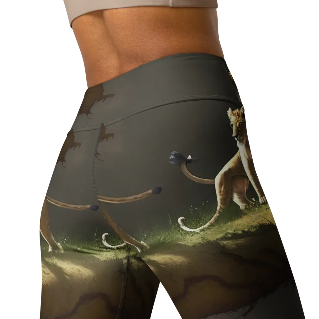 Intricate, Highly Detailed, Cinematic on Yoga Leggings — Back