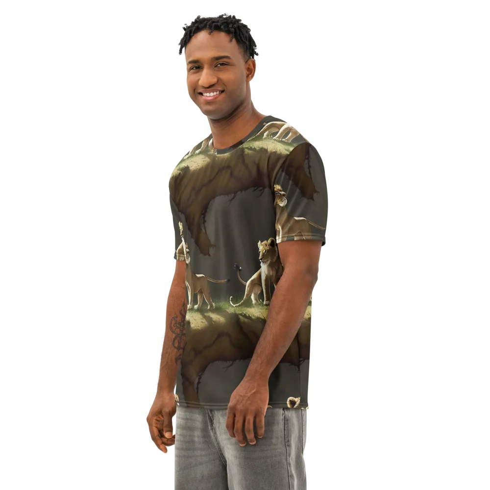 Intricate, Highly Detailed, Cinematic on Men's Cotton Crew Neck T-Shirt — Left Front