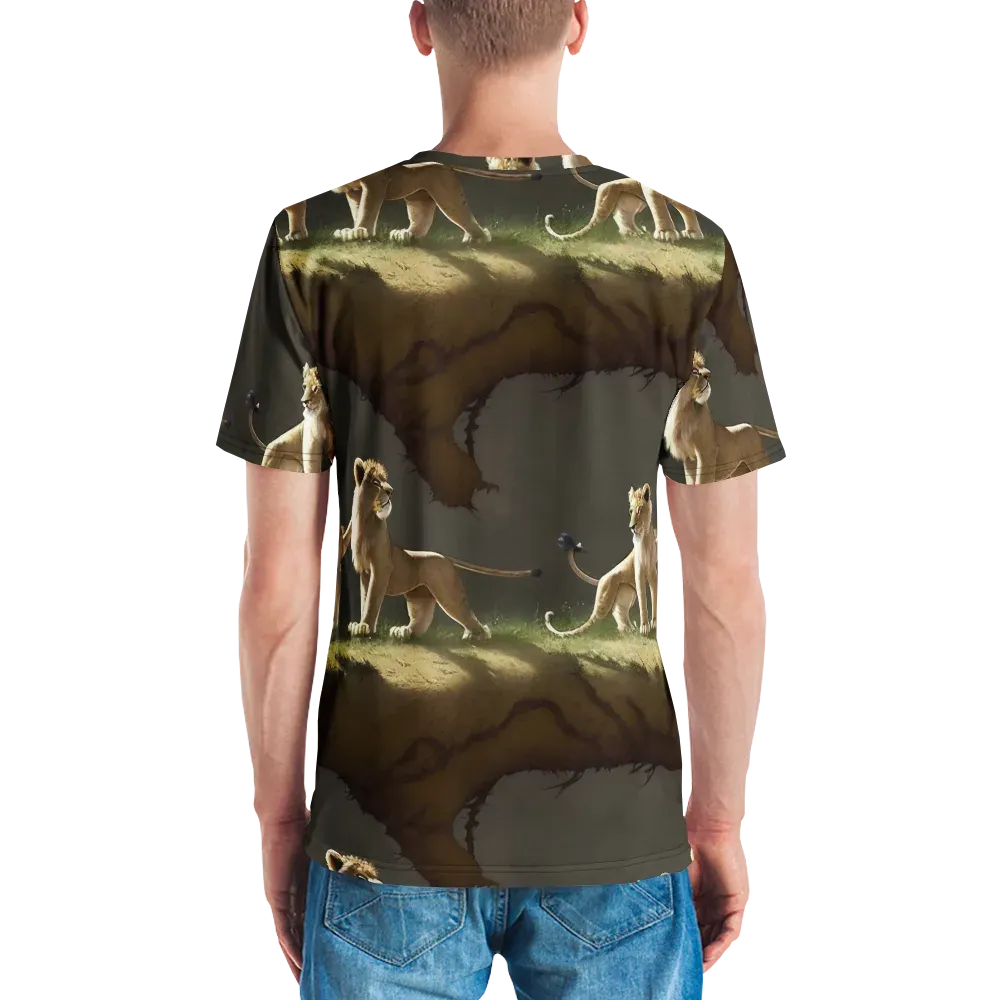 Intricate, Highly Detailed, Cinematic on Men's Crew Neck T-Shirt — Back