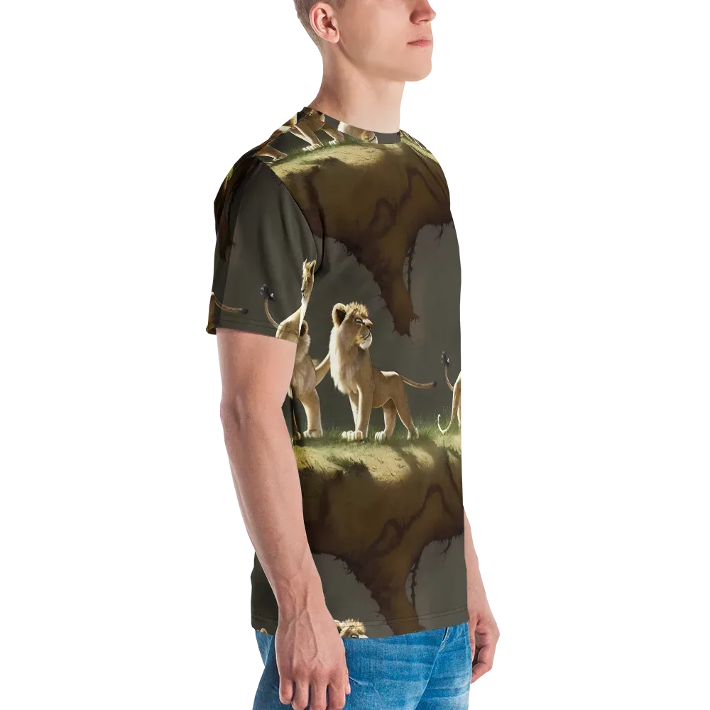 Intricate, Highly Detailed, Cinematic on Men's Crew Neck T-Shirt — Right