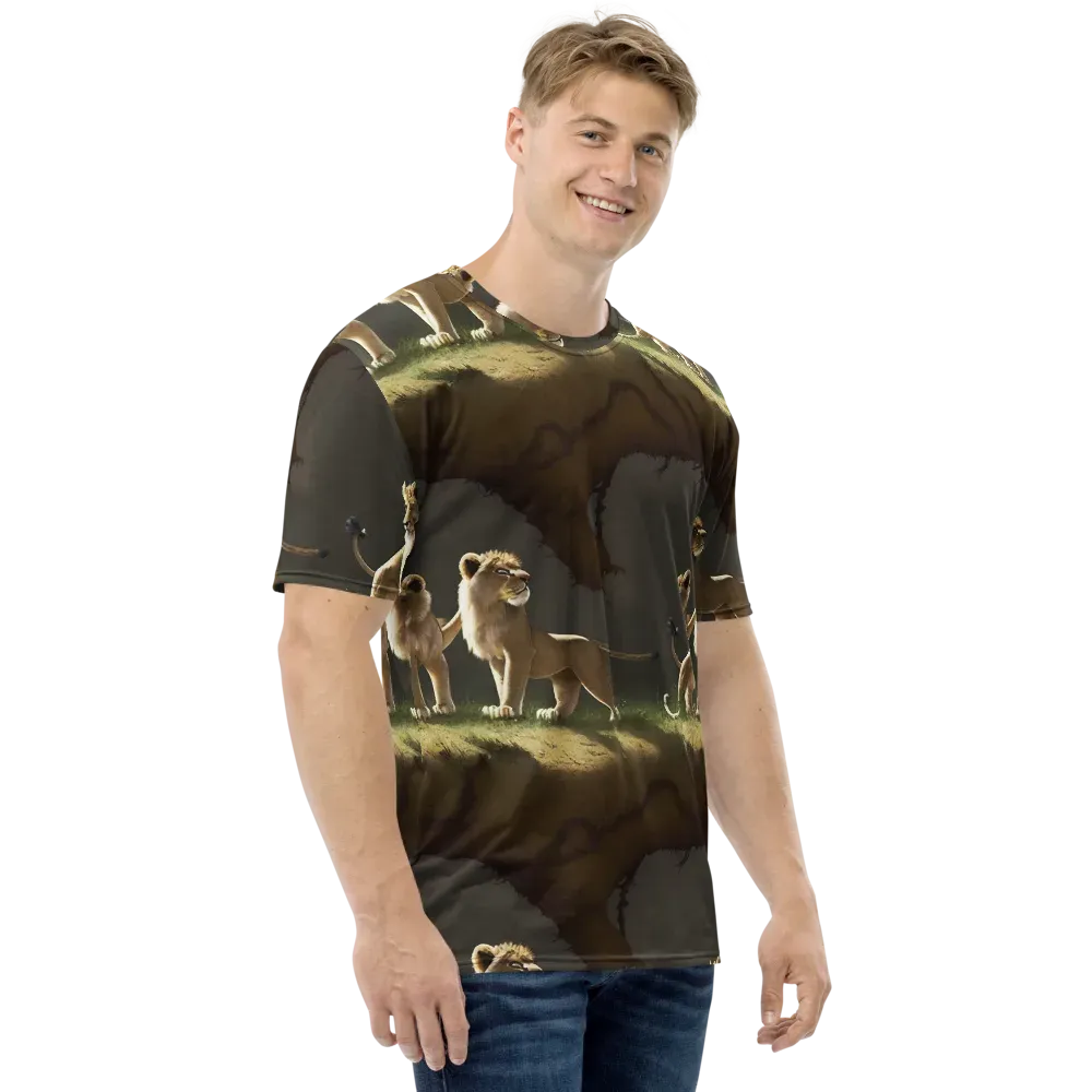 Intricate, Highly Detailed, Cinematic on Men's Crew Neck T-Shirt — Right