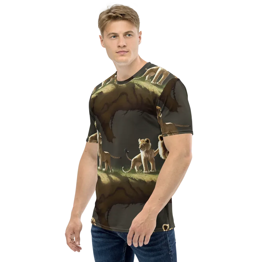 Intricate, Highly Detailed, Cinematic on Men's Crew Neck T-Shirt — Left