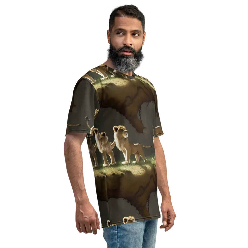 Intricate, Highly Detailed, Cinematic on Men's Crew Neck T-Shirt — Right