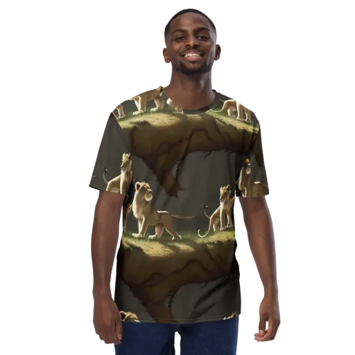 Intricate, Highly Detailed, Cinematic on a Men's Crew Neck T-Shirt