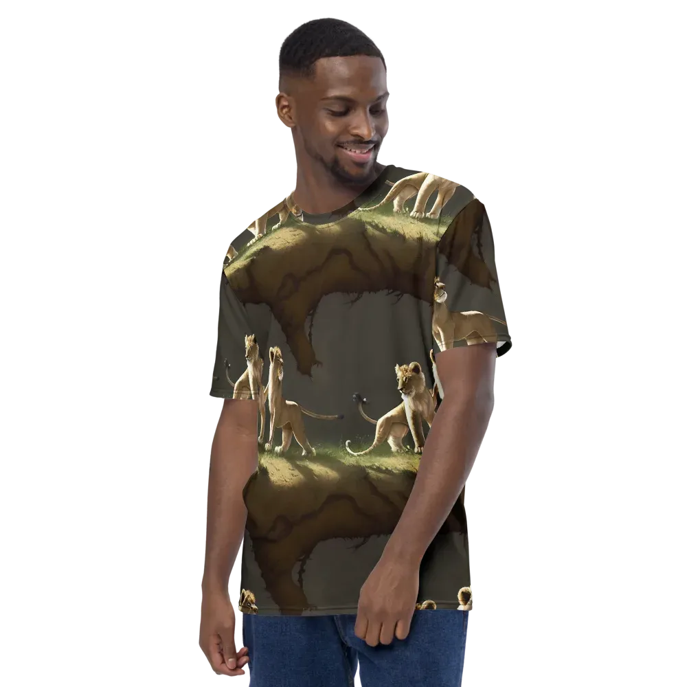 Intricate, Highly Detailed, Cinematic on Men's Crew Neck T-Shirt — Left