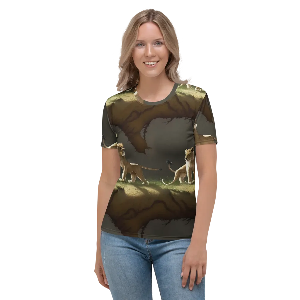 Intricate, Highly Detailed, Cinematic on Women's Crew Neck T-Shirt — Front