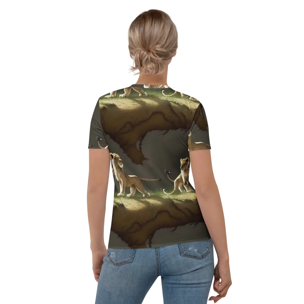 Intricate, Highly Detailed, Cinematic on Women's Crew Neck T-Shirt — Back