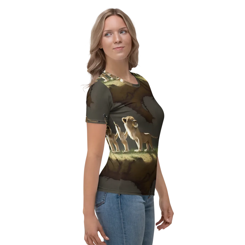 Intricate, Highly Detailed, Cinematic on Women's Crew Neck T-Shirt — Right