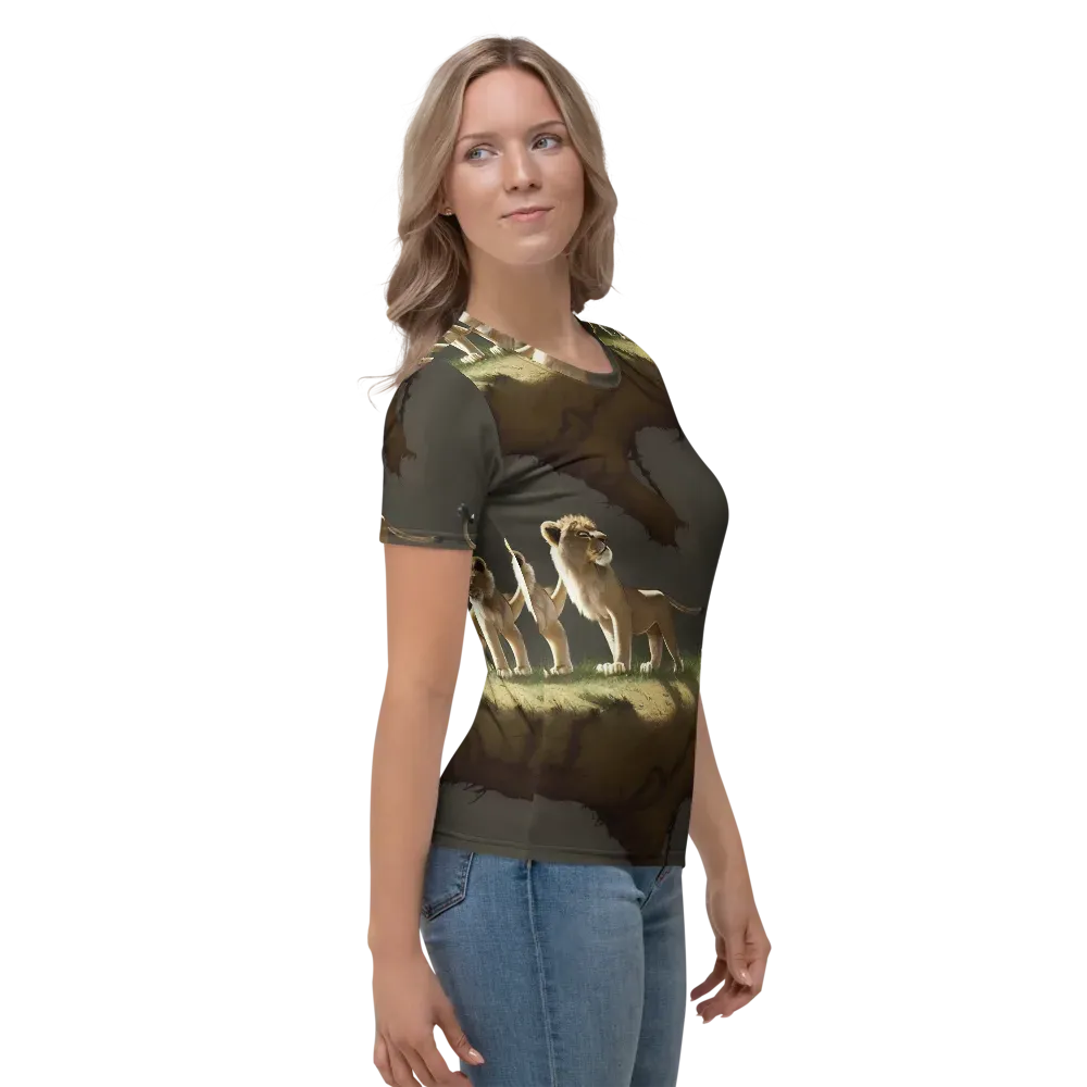 Intricate, Highly Detailed, Cinematic on Women's Crew Neck T-Shirt — Right