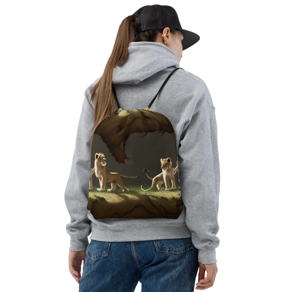 Intricate, Highly Detailed, Cinematic on Drawstring Bag — Front