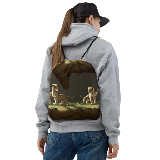 Intricate, Highly Detailed, Cinematic on a Drawstring Bag
