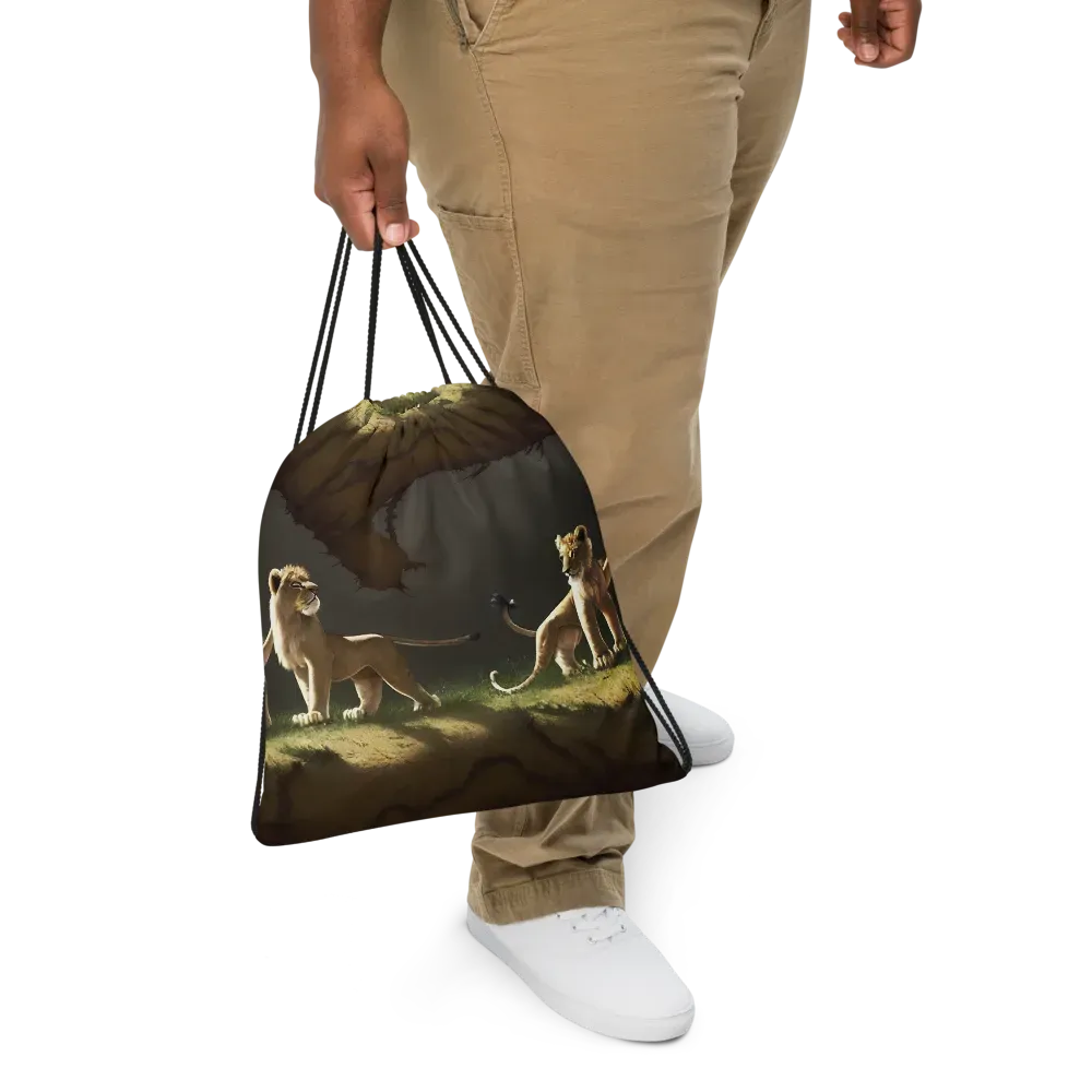Intricate, Highly Detailed, Cinematic on Drawstring Bag — Front