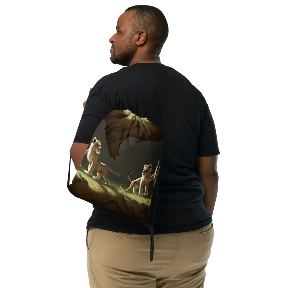 Intricate, Highly Detailed, Cinematic on Drawstring Bag — Front