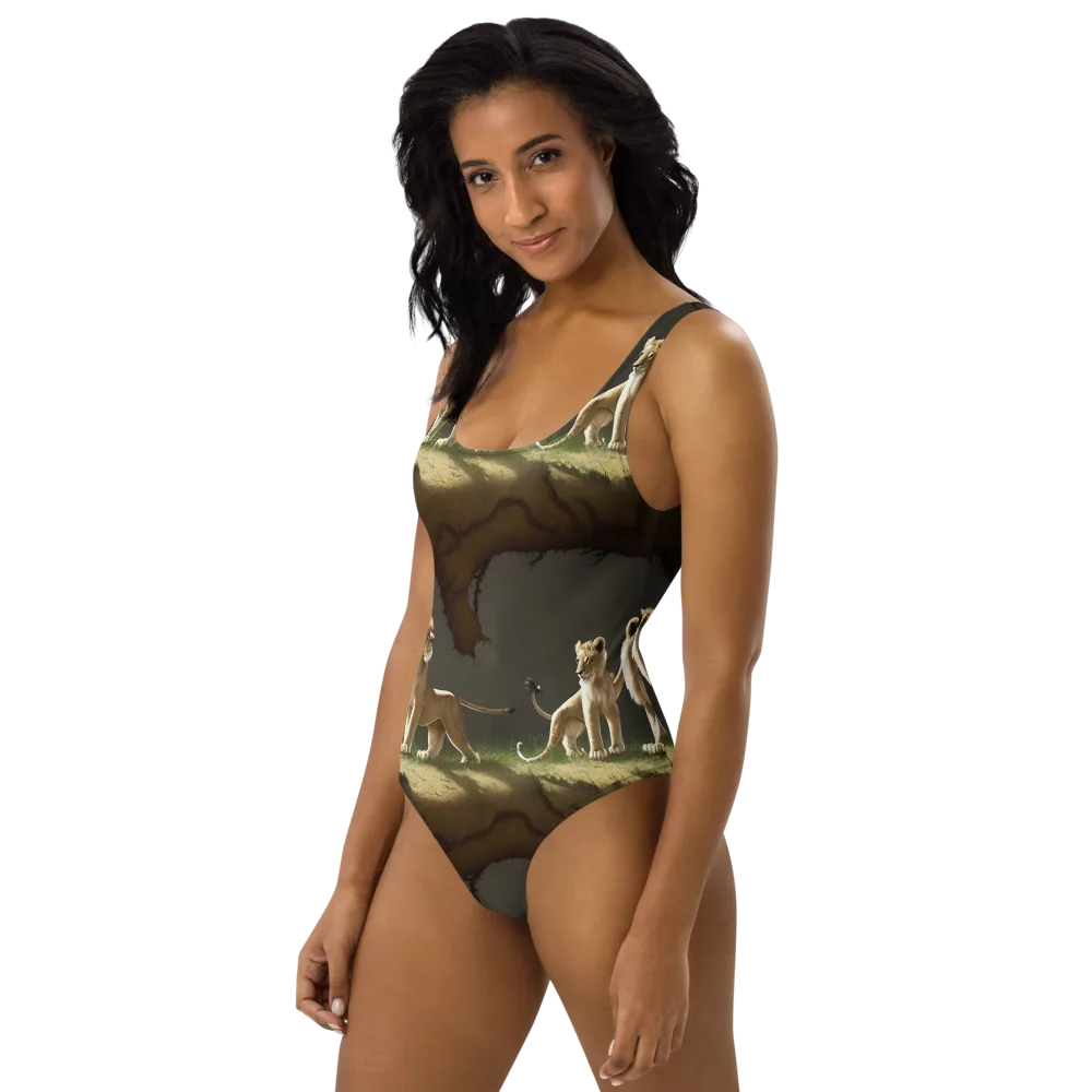 Intricate, Highly Detailed, Cinematic on One-Piece Swimsuit — Left