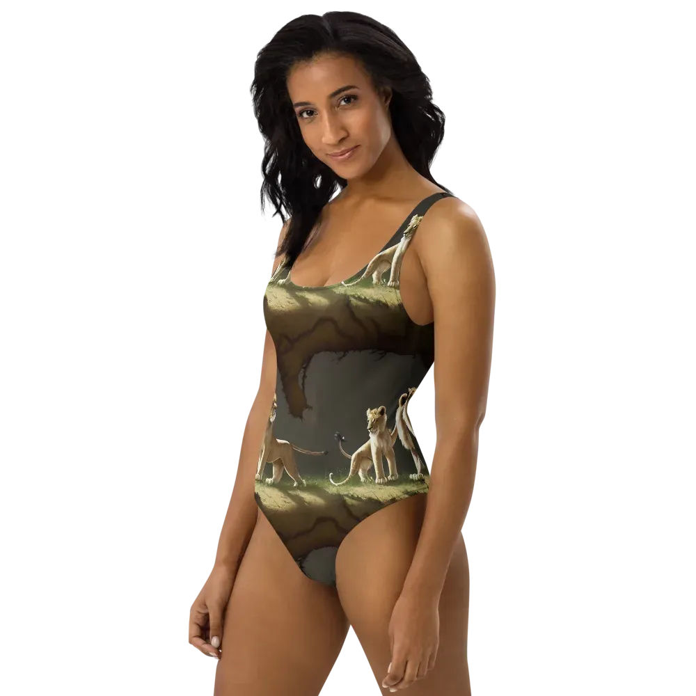 Intricate, Highly Detailed, Cinematic on One-Piece Swimsuit — Left