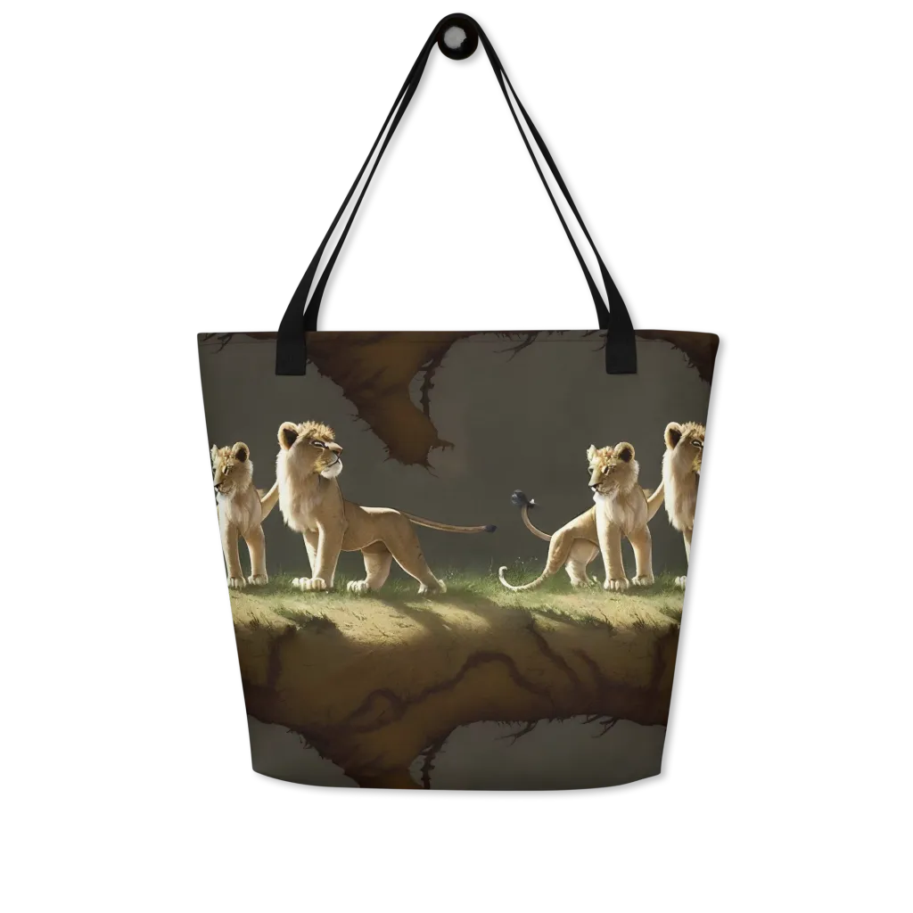 Intricate, Highly Detailed, Cinematic on Large Tote Bag W/ Pocket — Front