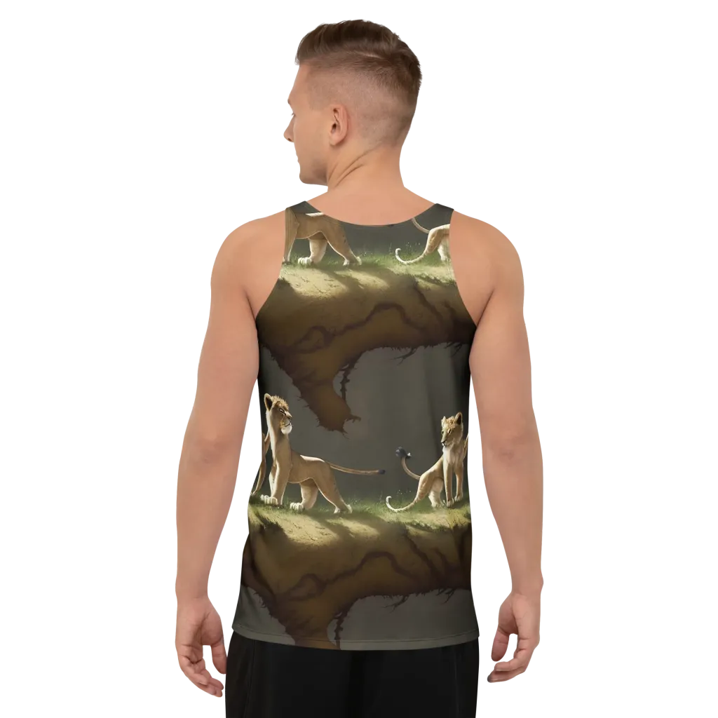 Intricate, Highly Detailed, Cinematic on Men's Tank Top — Back