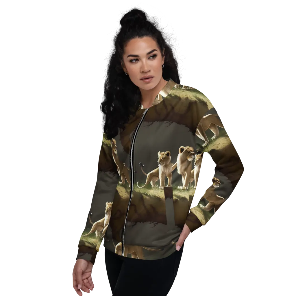 Intricate, Highly Detailed, Cinematic on Bomber Jacket — Left