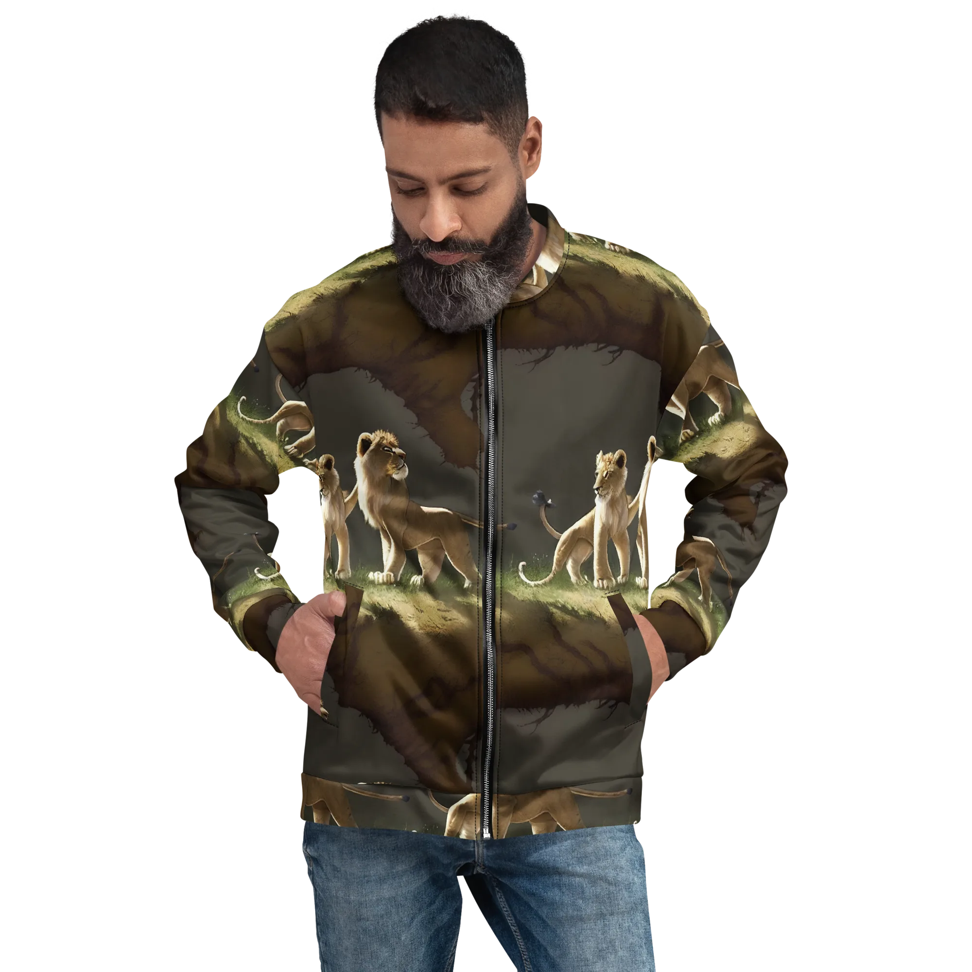 Intricate, Highly Detailed, Cinematic on Bomber Jacket — Front