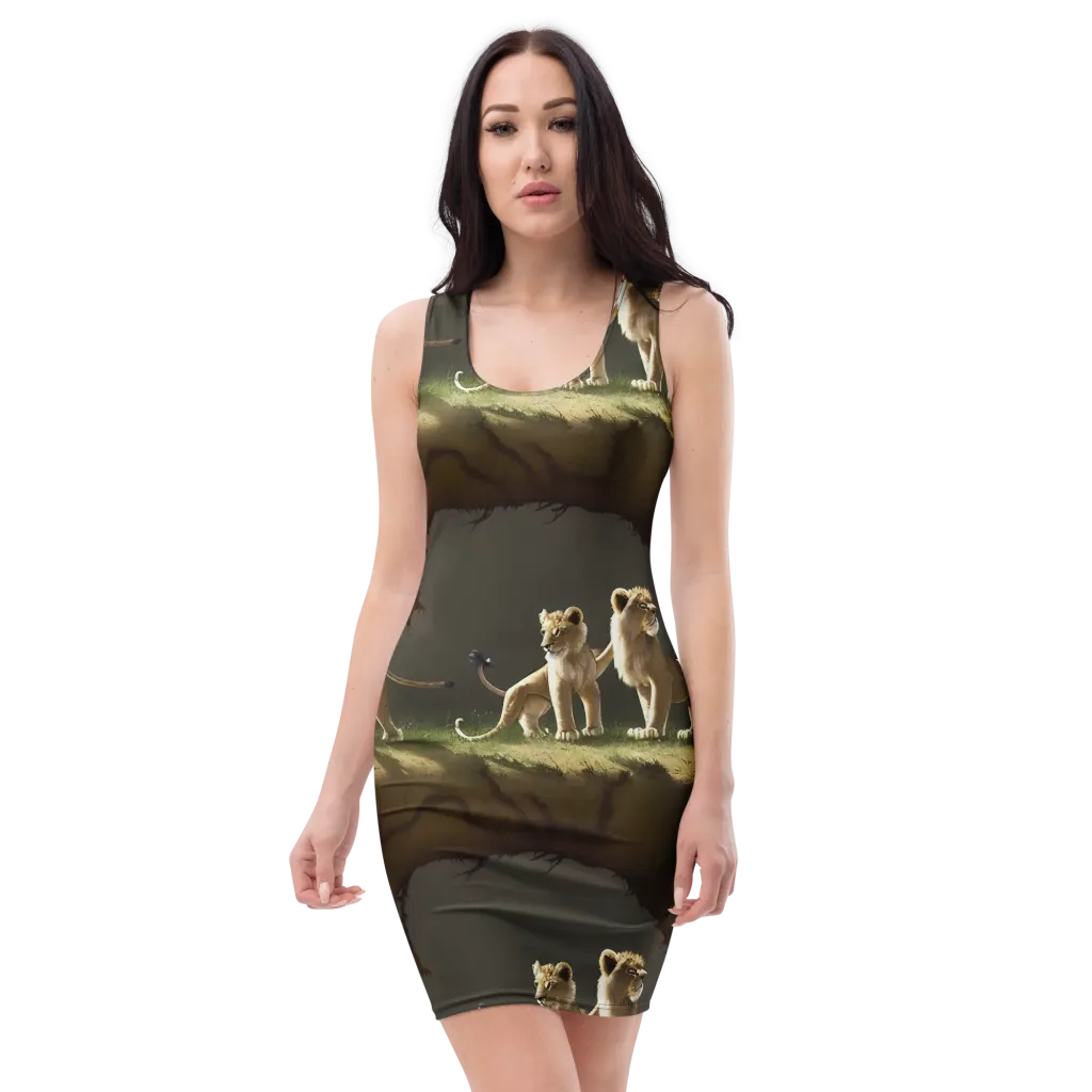 Intricate, Highly Detailed, Cinematic on Bodycon Dress — Front