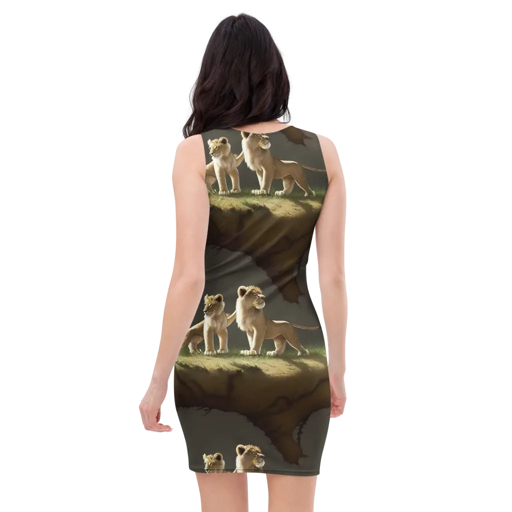 Intricate, Highly Detailed, Cinematic on Bodycon Dress — Back