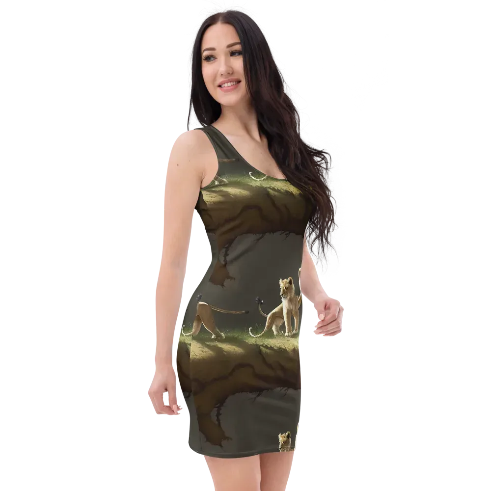 Intricate, Highly Detailed, Cinematic on Bodycon Dress — Right Front