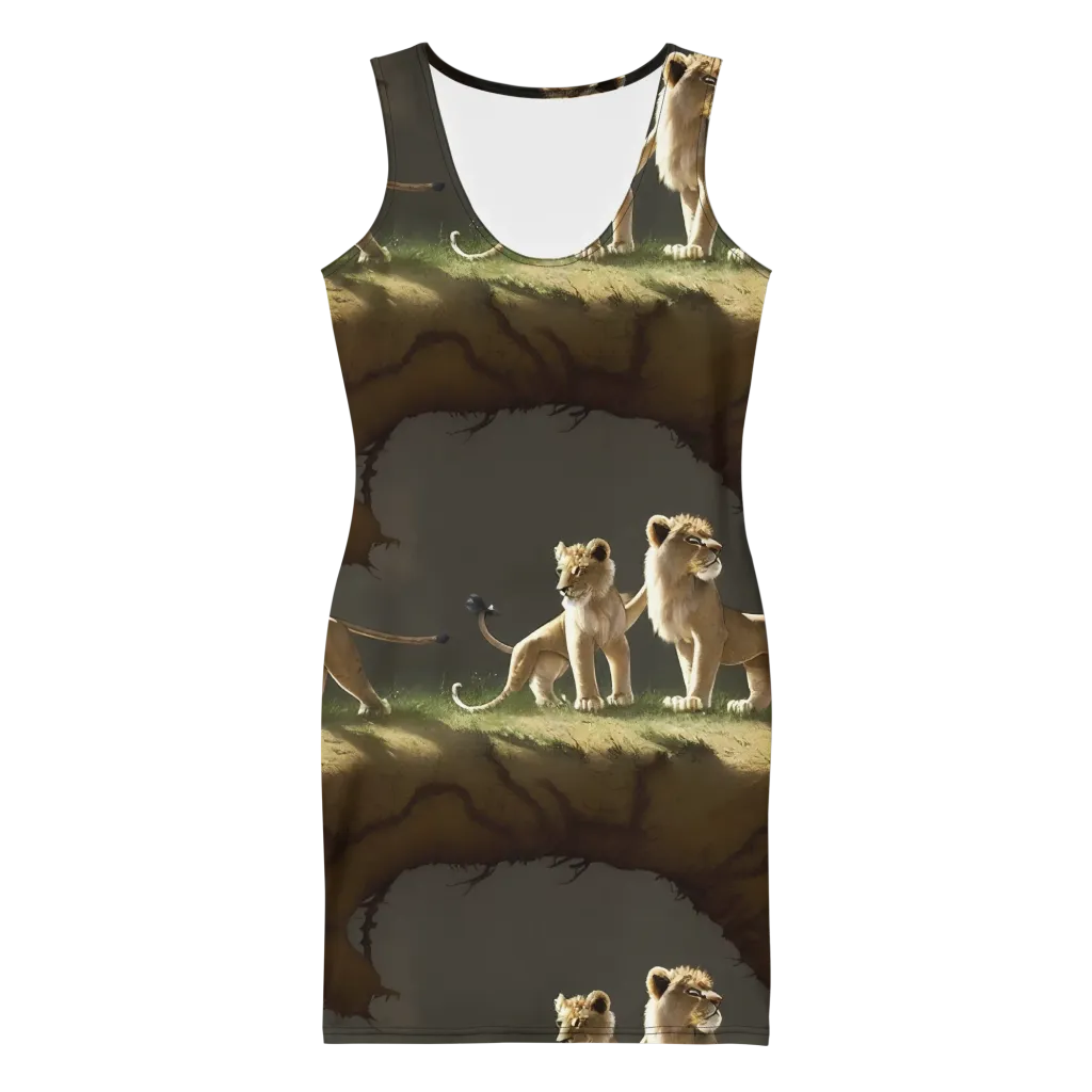 Intricate, Highly Detailed, Cinematic on Bodycon Dress — Front