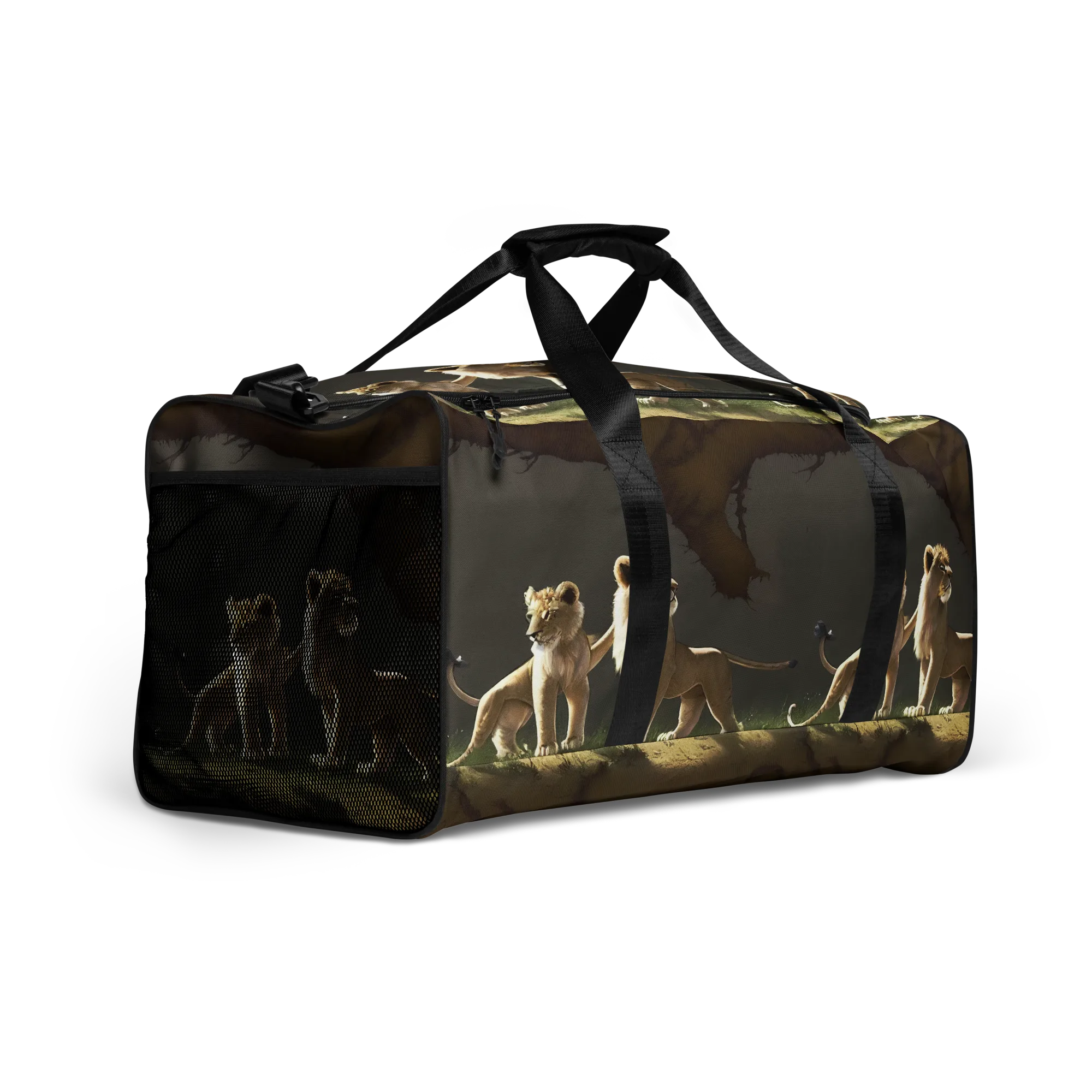 Intricate, Highly Detailed, Cinematic on Duffle Bag — Right Front