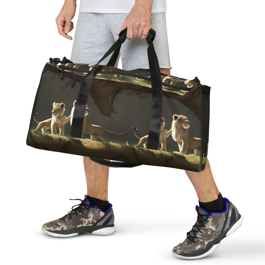 Intricate, Highly Detailed, Cinematic on Duffle Bag — Front