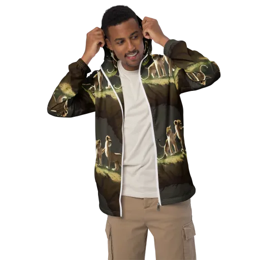 Intricate, Highly Detailed, Cinematic on a Men's Windbreaker